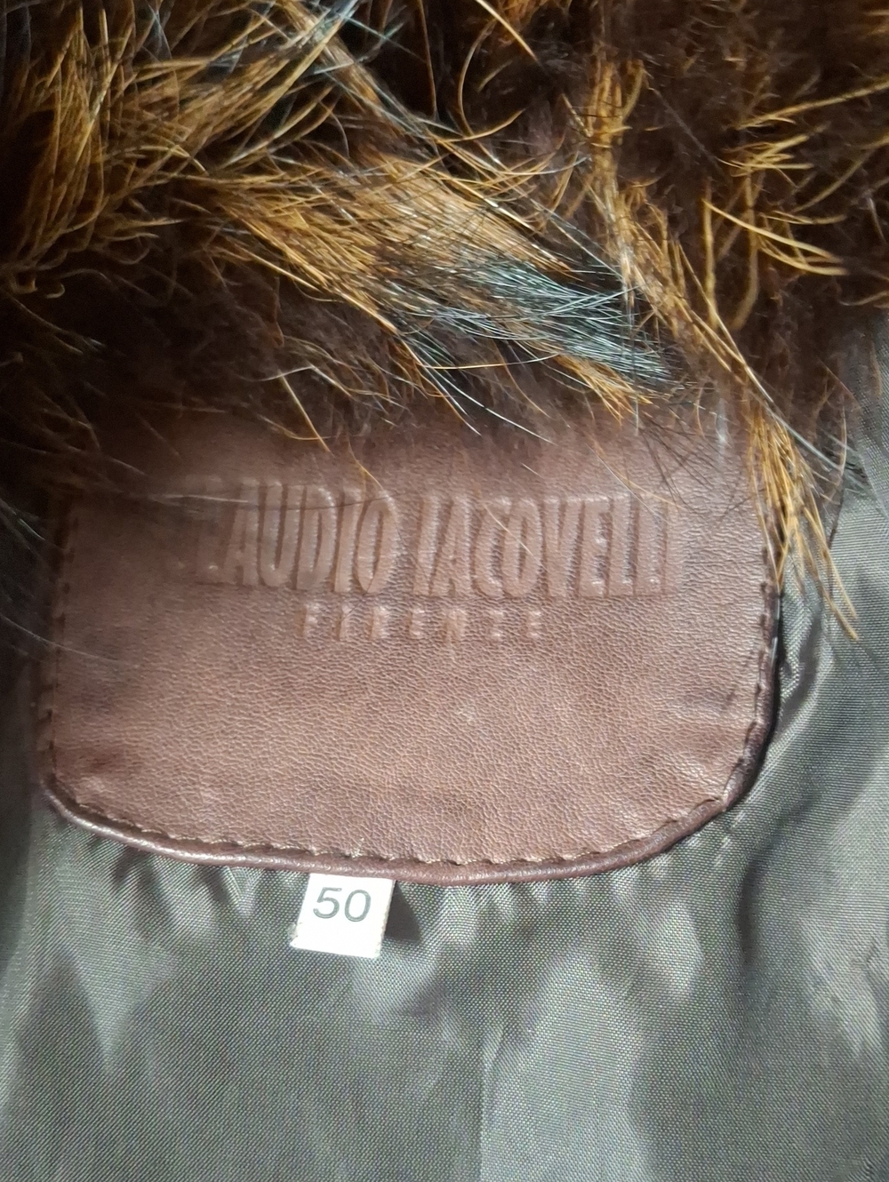 Vintage LeatherJacket Genuine Big Fur Collar Italy - Picture 13 of 16